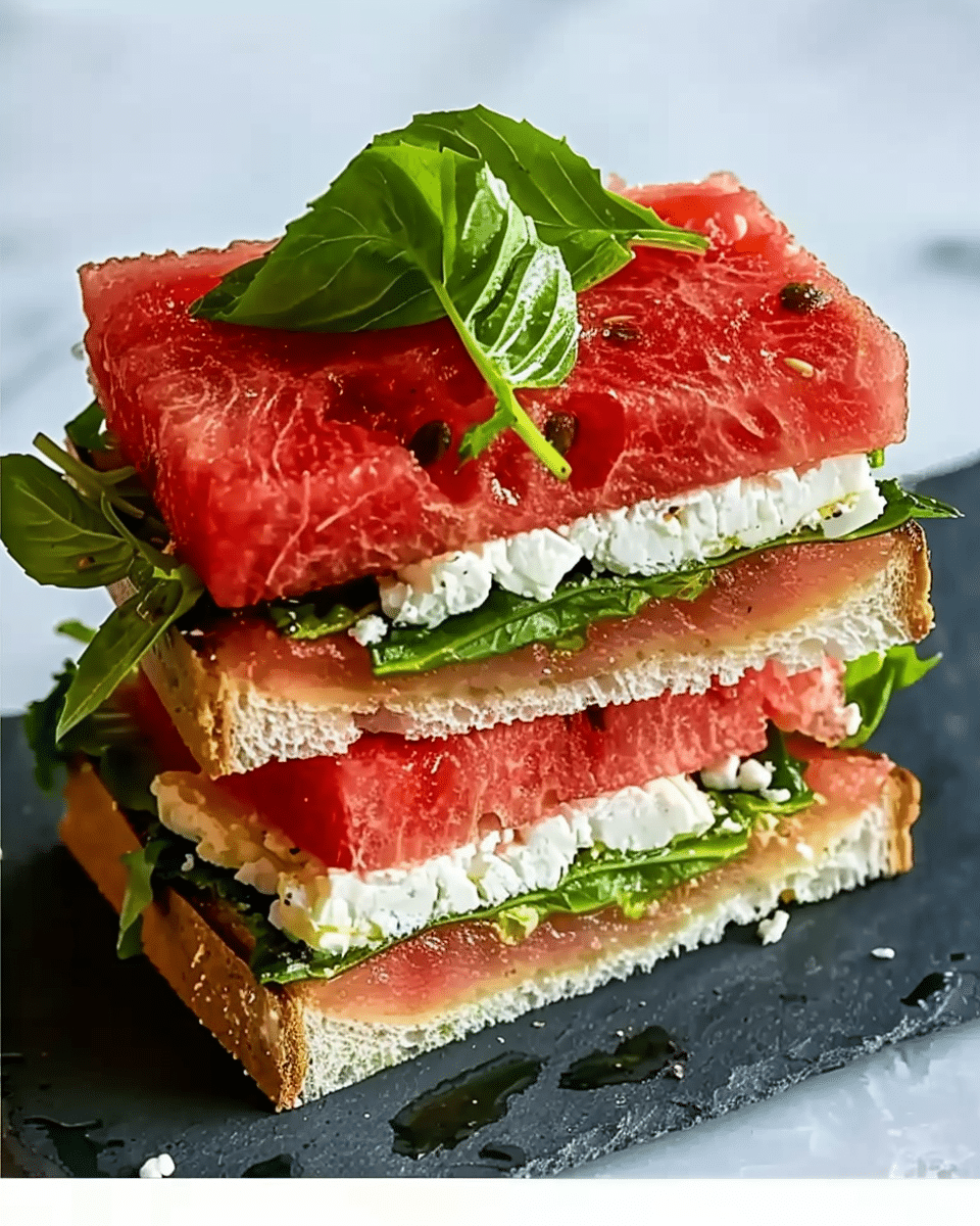 Watermelon Feta Sandwich
