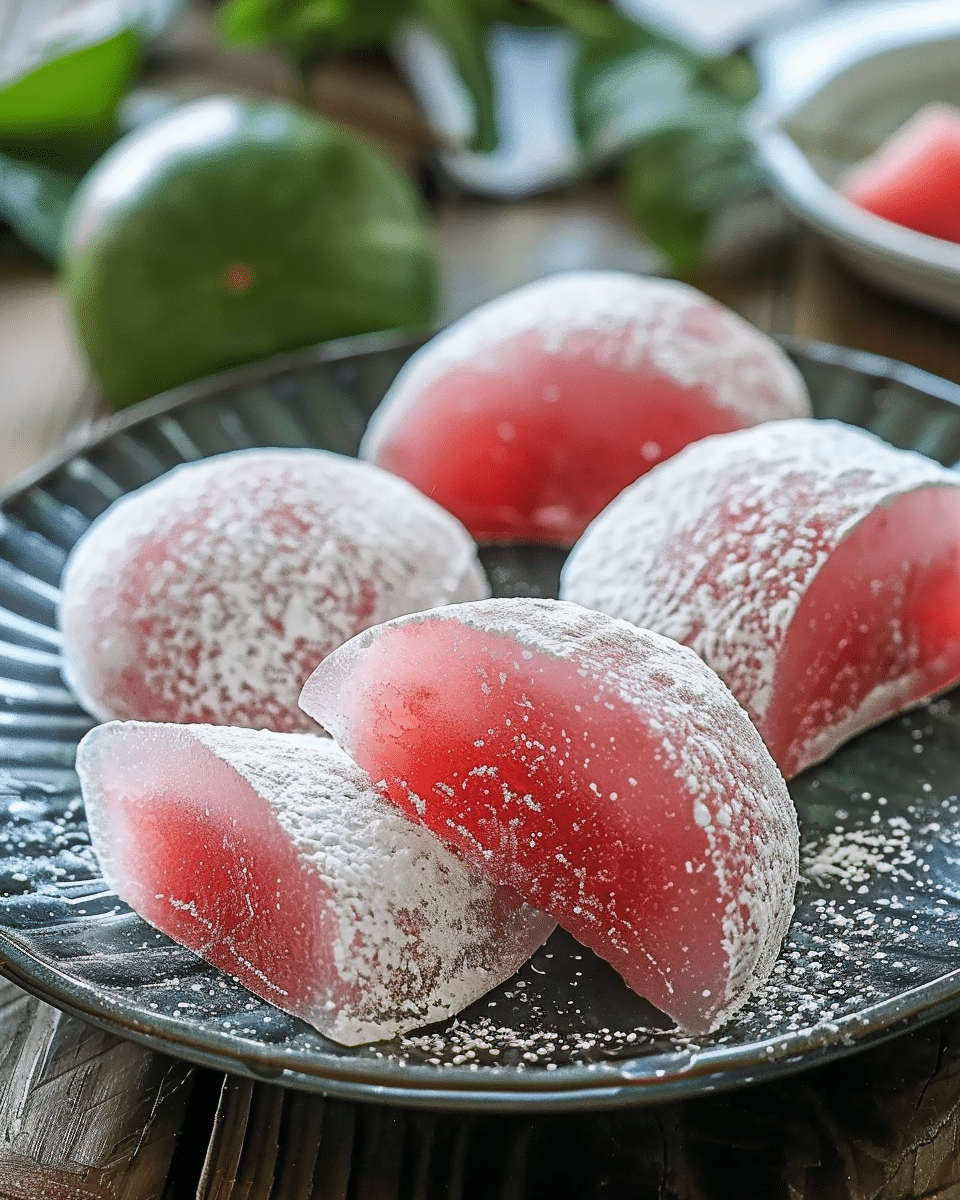 Watermelon Mochi