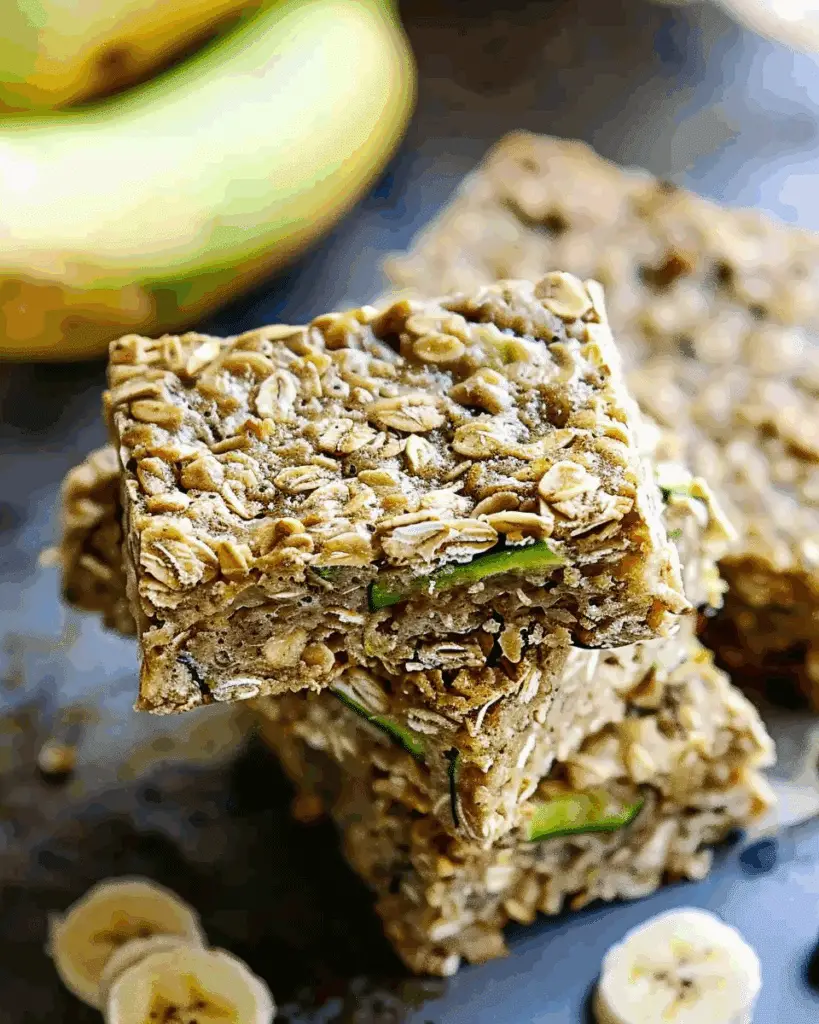 Banana Zucchini Oatmeal Bars