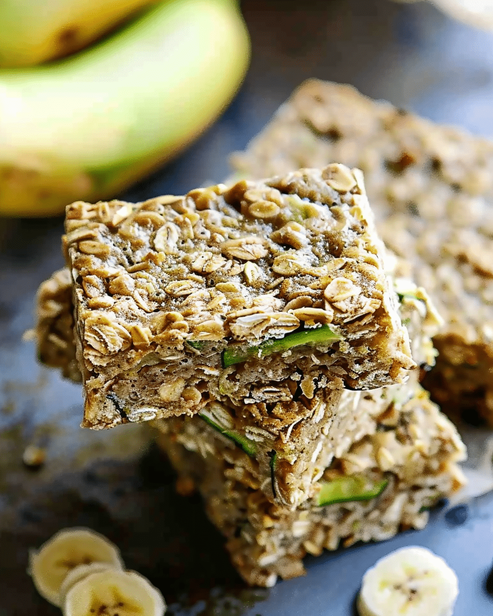 Banana Zucchini Oatmeal Bars