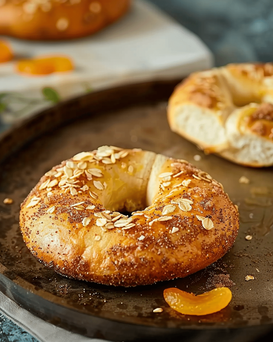 Banana and Apricot Bagels