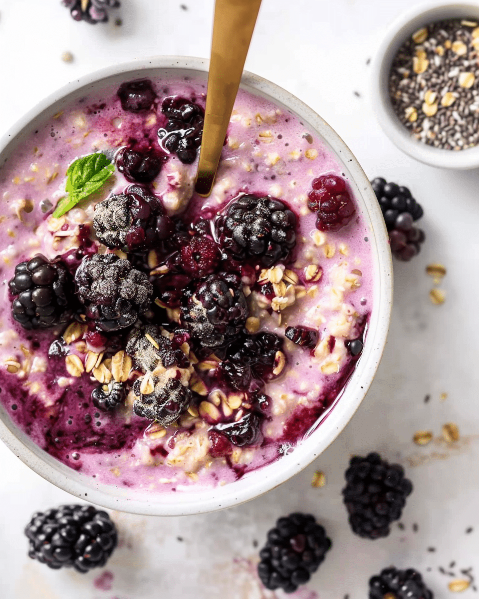 Blackberry Chip Overnight Oats