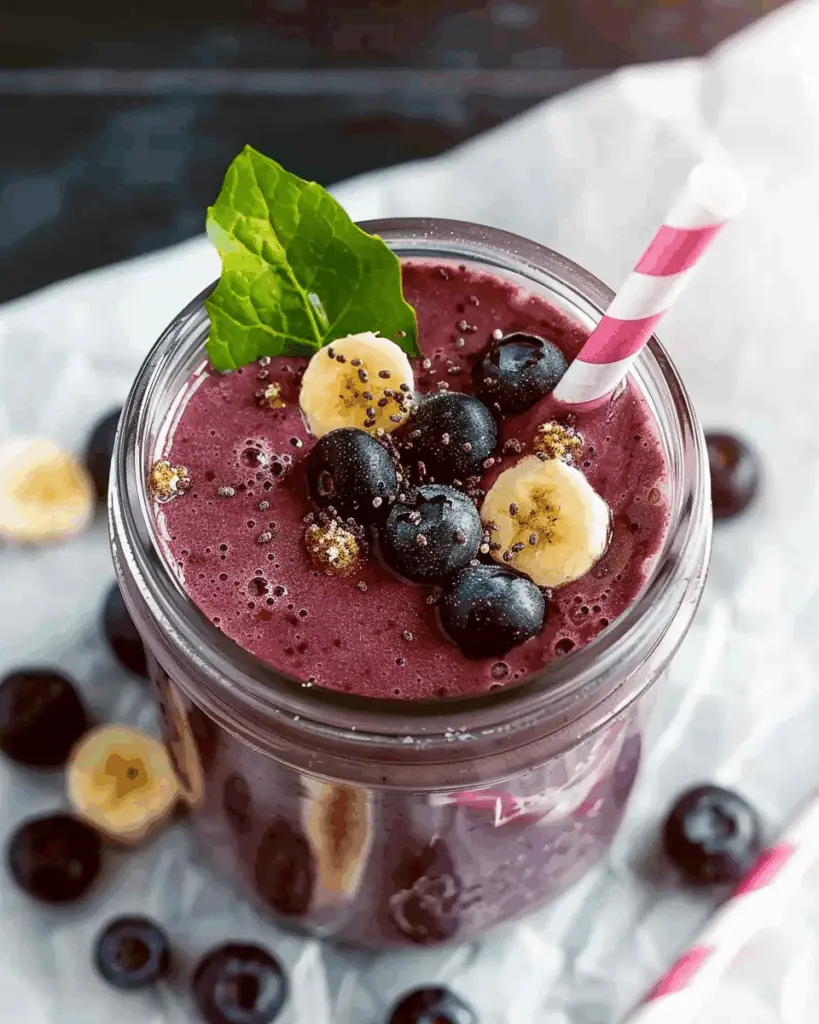 Blueberry Banana Smoothie Recipe {Vegan}