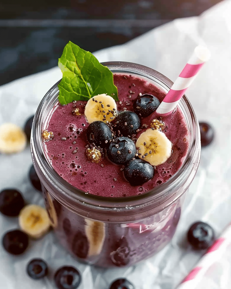Blueberry Banana Smoothie Recipe {Vegan}
