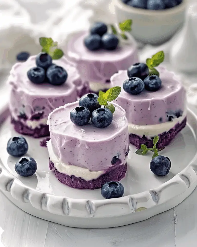 Blueberry Mousse Cheesecakes