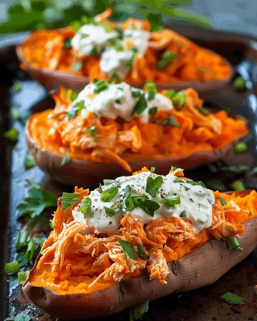 Buffalo Chicken Sweet Potato