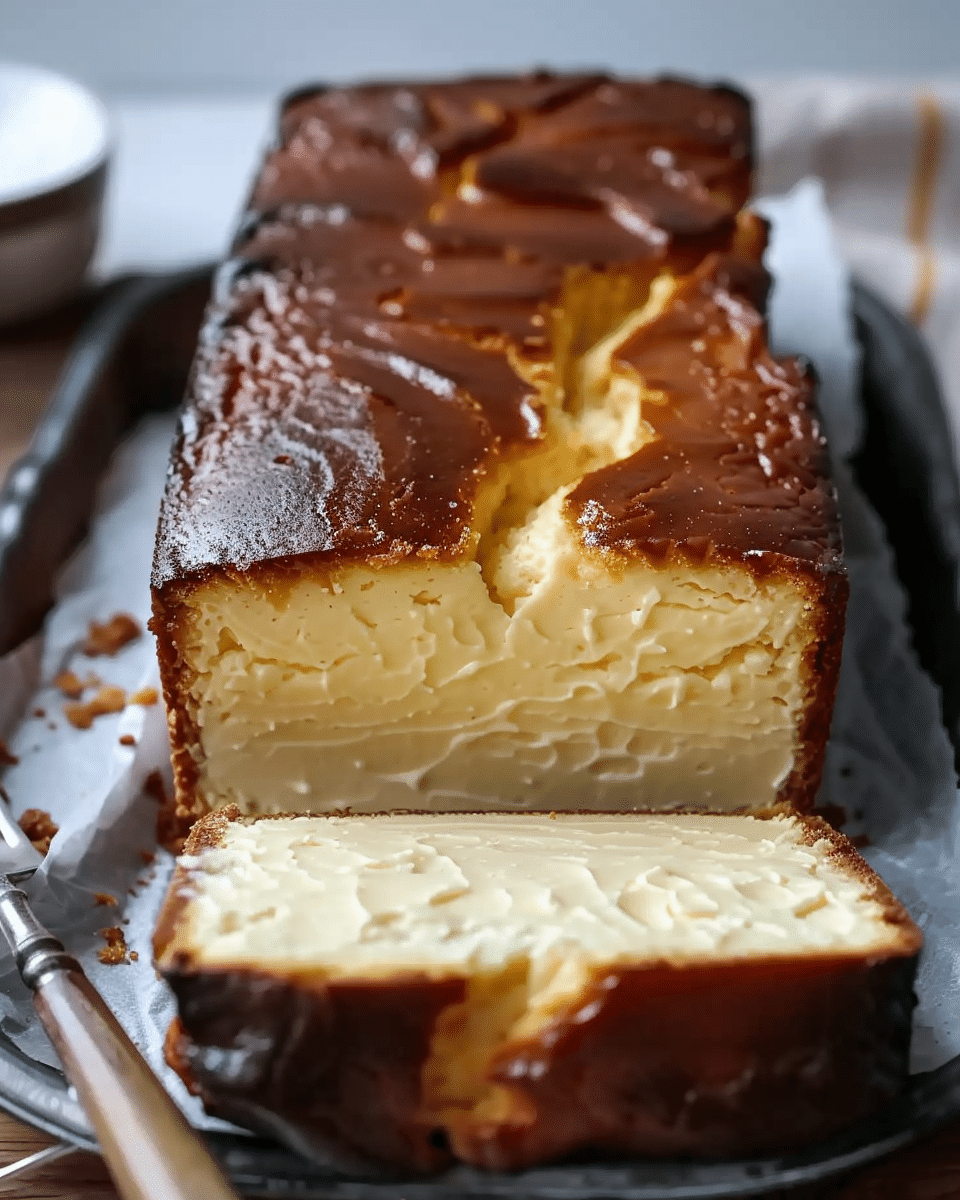 Burnt Basque Cheesecake in a Loaf Pan Recipe