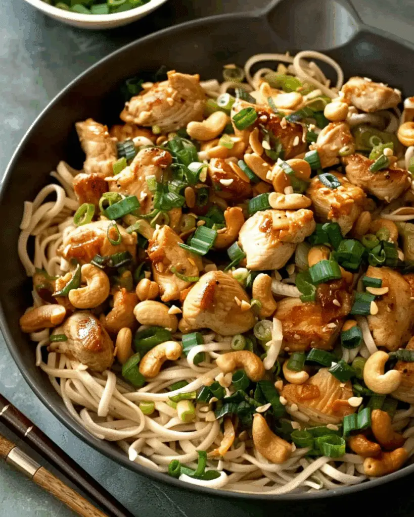 Cashew Chicken with Noodles Recipe