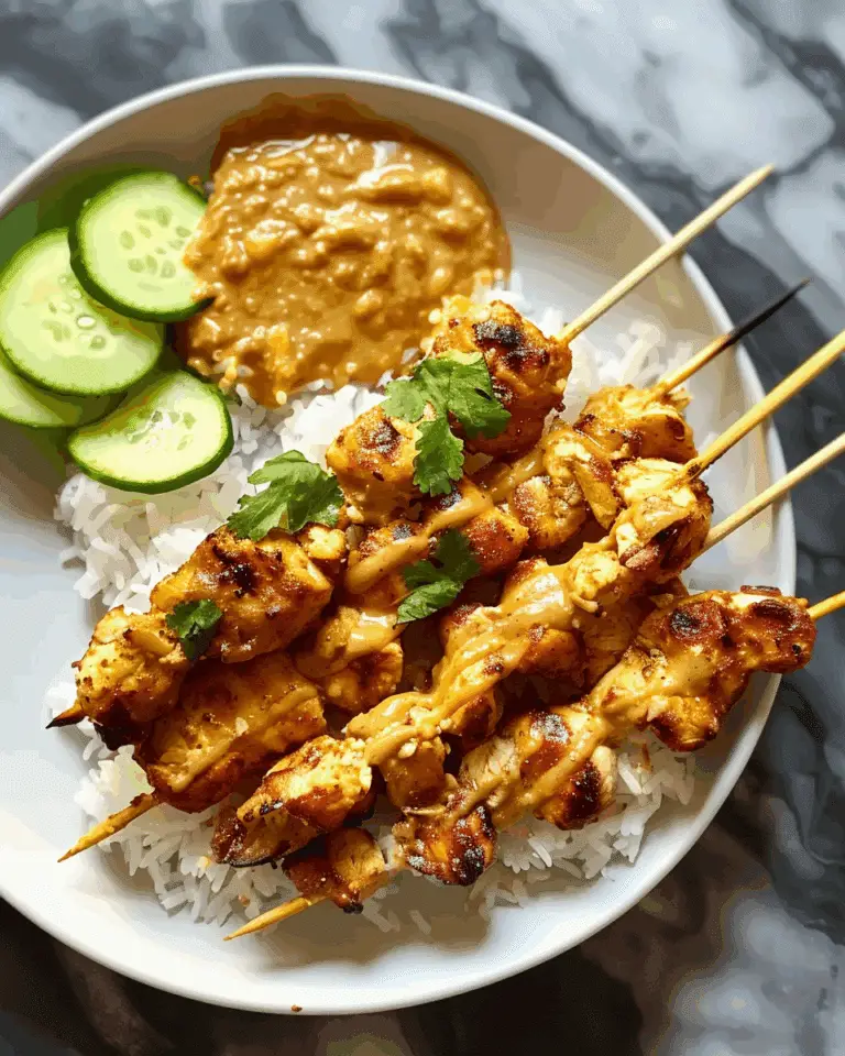 Chicken Satay with Peanut Sauce Recipe