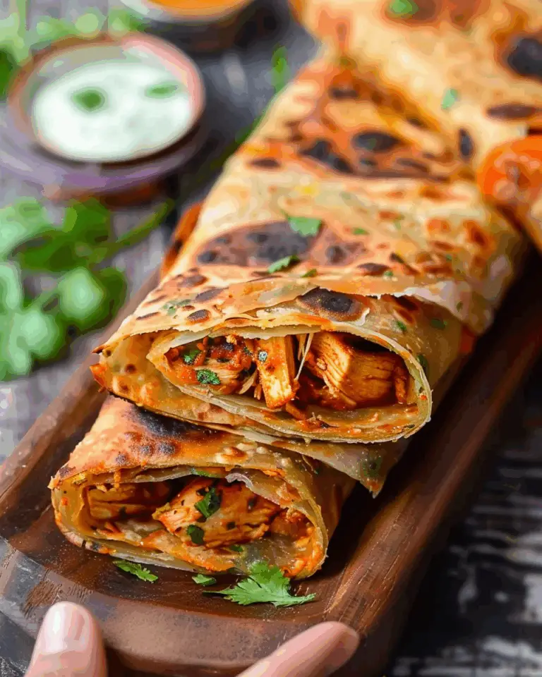 Chicken Tikka Paratha Rolls