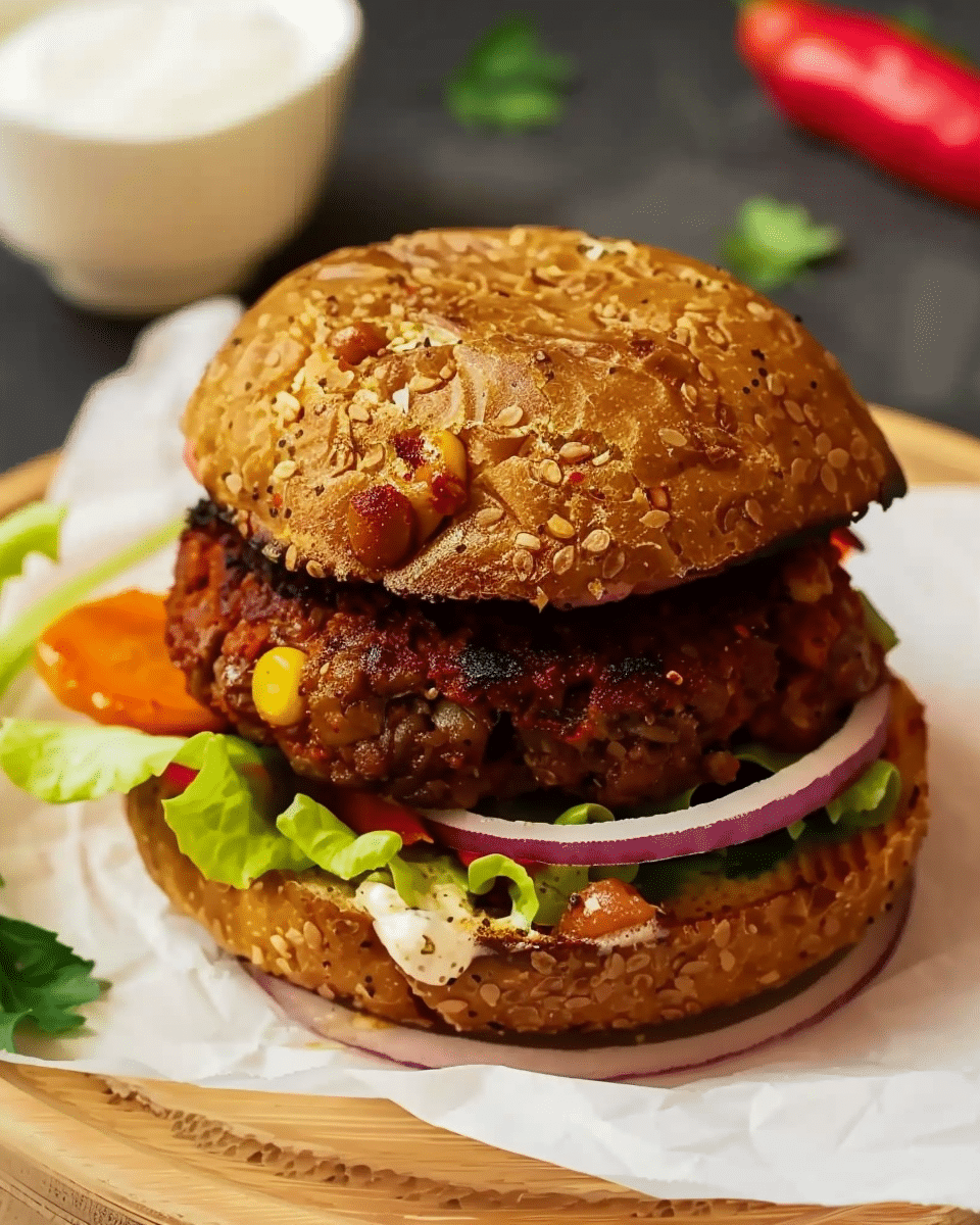 Chilli Beef And Bean Burger