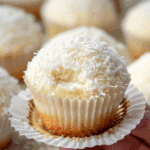 Coconut Cupcakes with Custard Filling