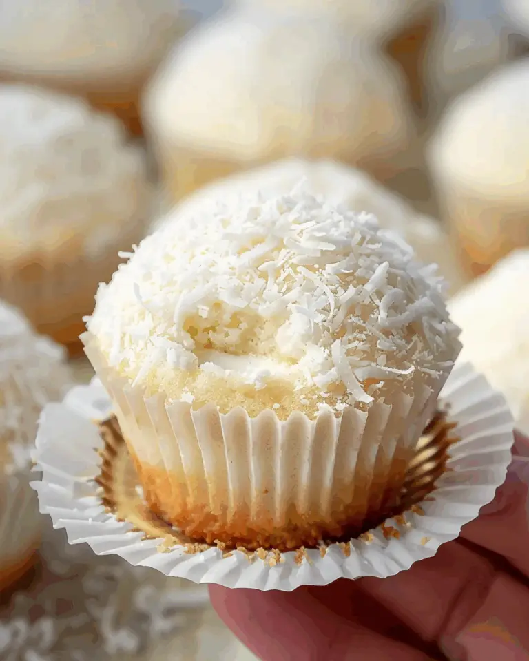 Coconut Cupcakes with Custard Filling