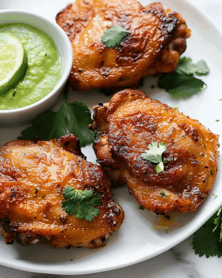 Best Air-Fryer Chicken Thighs with Avocado Sauce