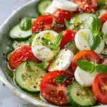 Easy Cucumber Caprese Salad Recipe