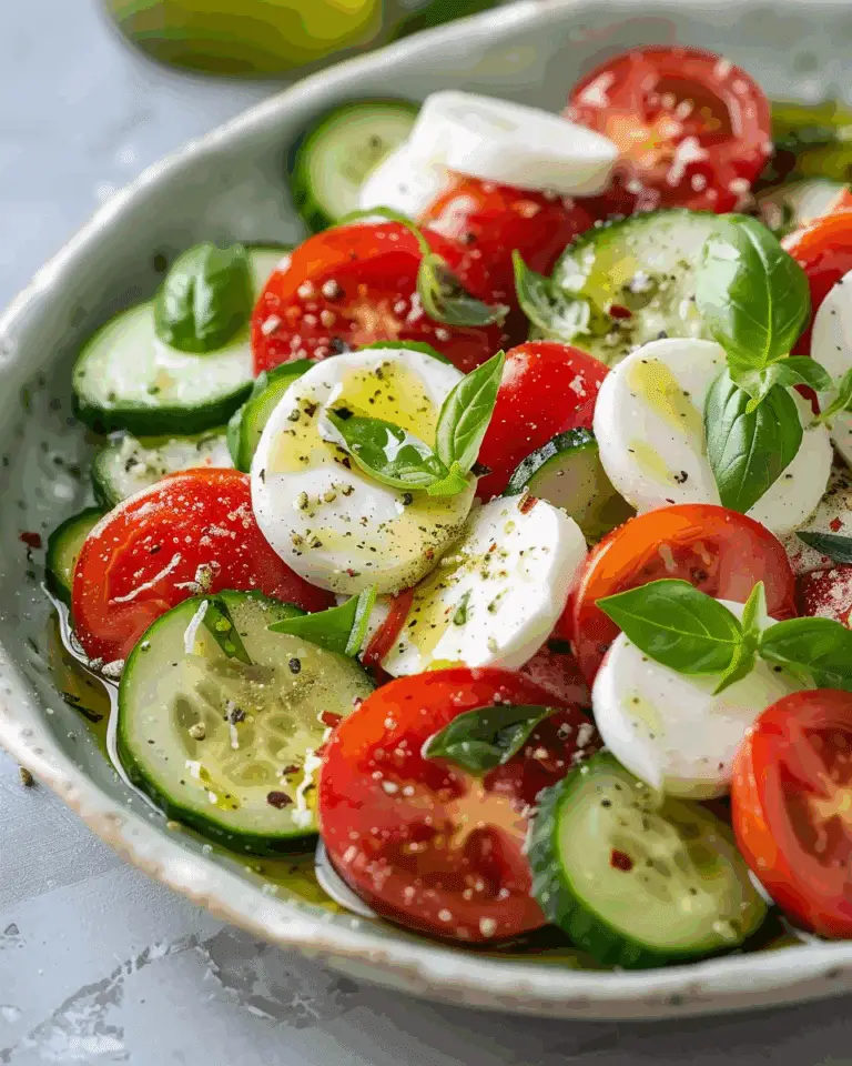 Easy Cucumber Caprese Salad Recipe