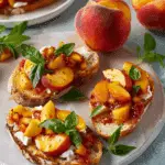 Fresh Peach Bruschetta