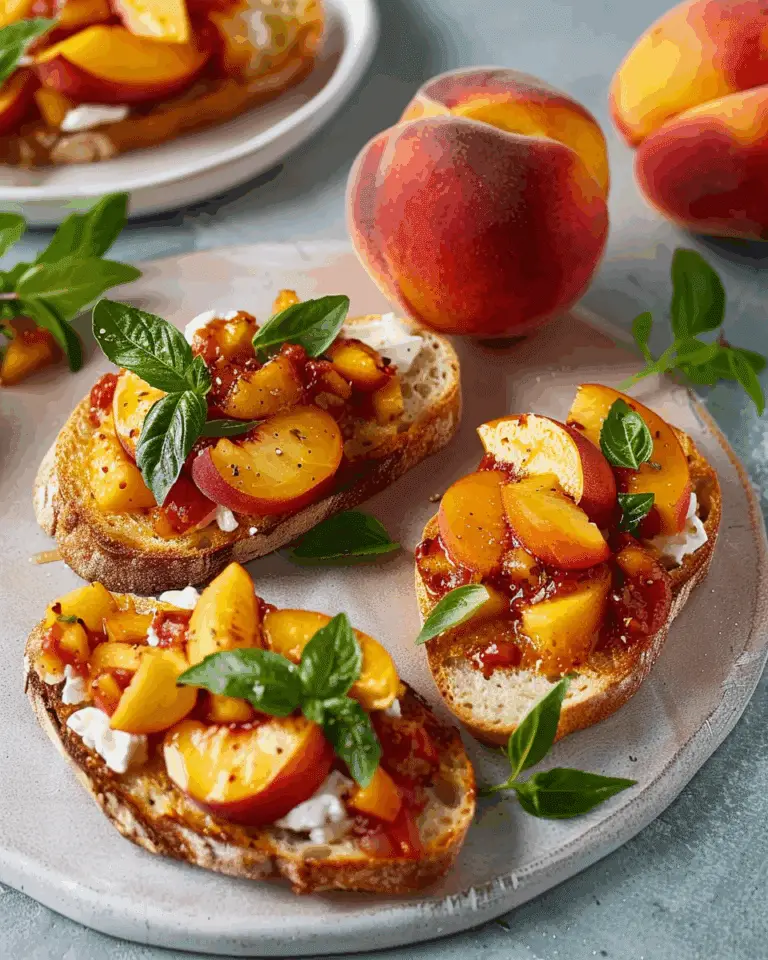 Fresh Peach Bruschetta