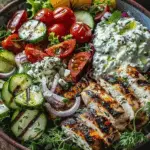 Grilled Chicken Greek Salad with Tzatziki: A Fresh and Flavorful Meal