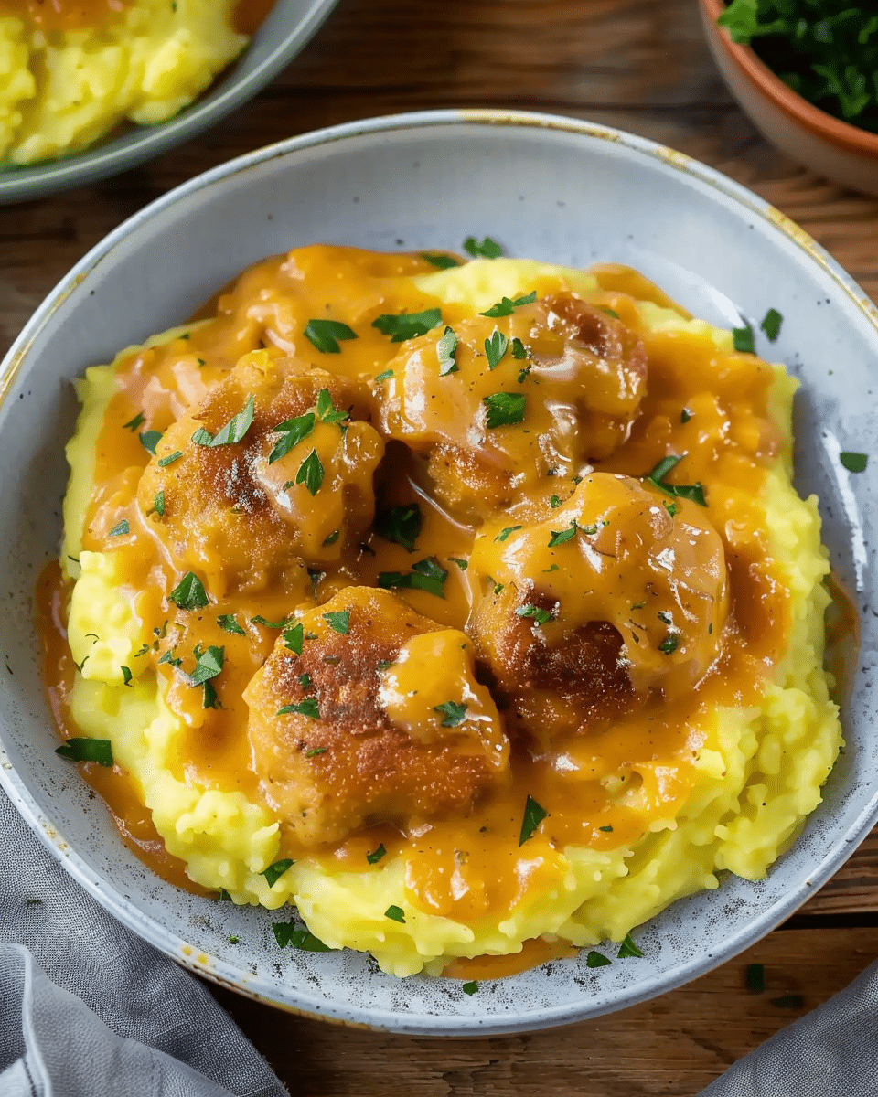 Meatballs in Creamy Sauce with Mashed Potatoes: A Comforting Classic