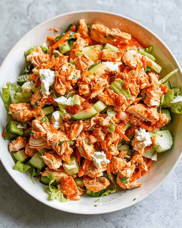 Healthy Buffalo Chicken Salad (High Protein Recipe)