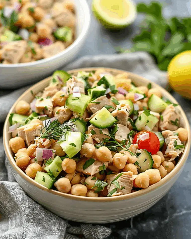 Healthy Tuna Garbanzo Bean Salad