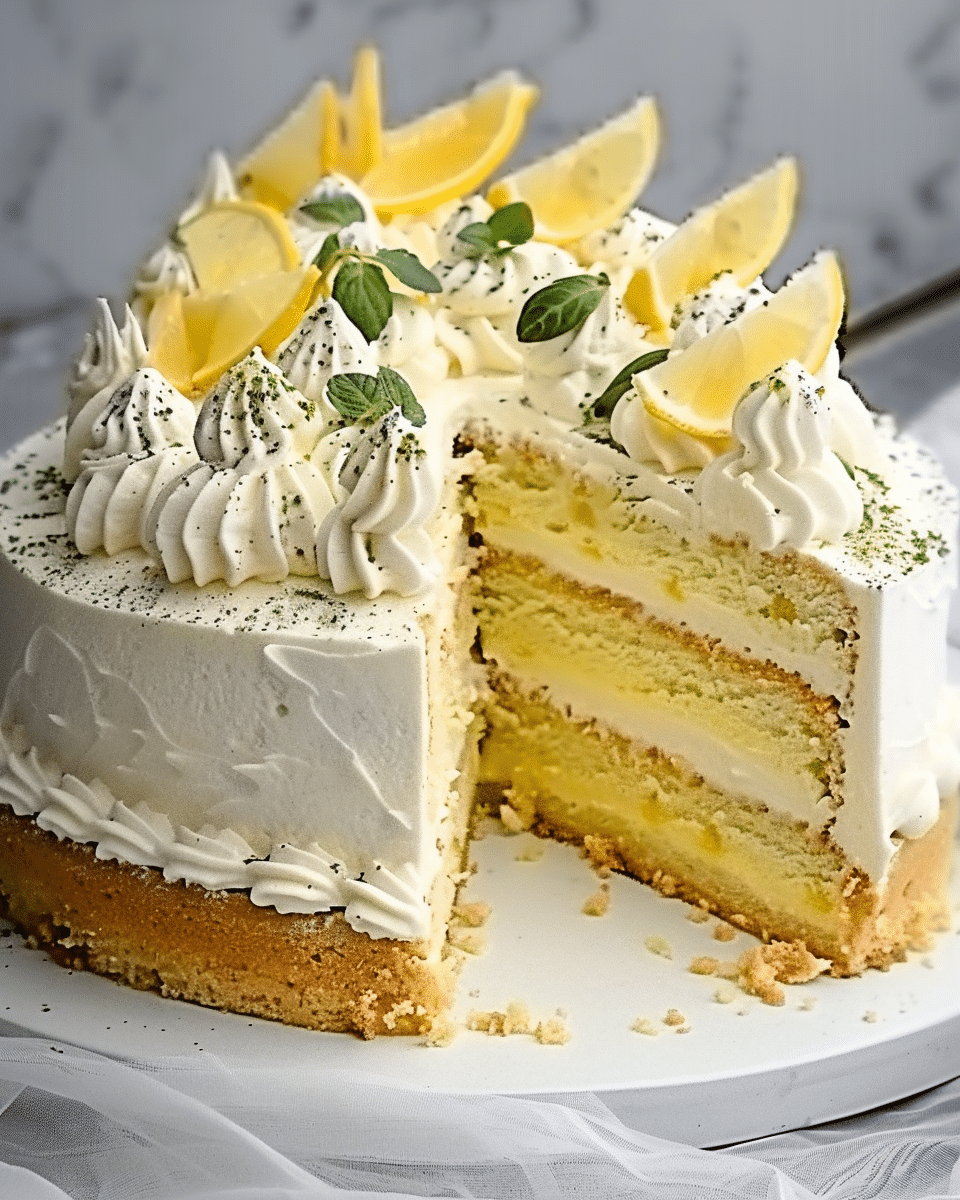 Lemon Cheese Cream Cake