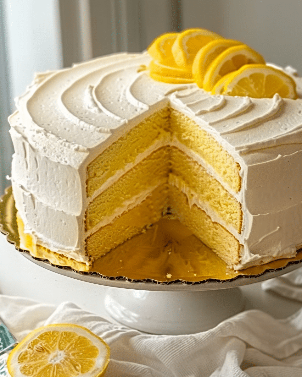 Lemon Chiffon Cream Cake