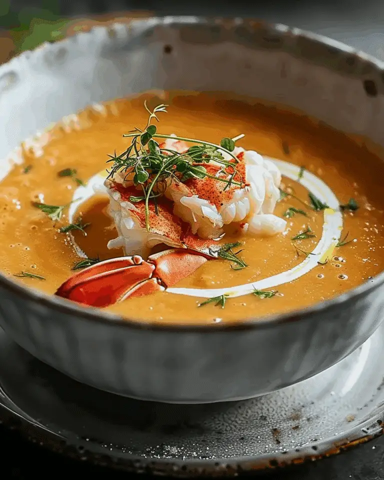 Silky Lobster Bisque With Cognac Crème Fraîche