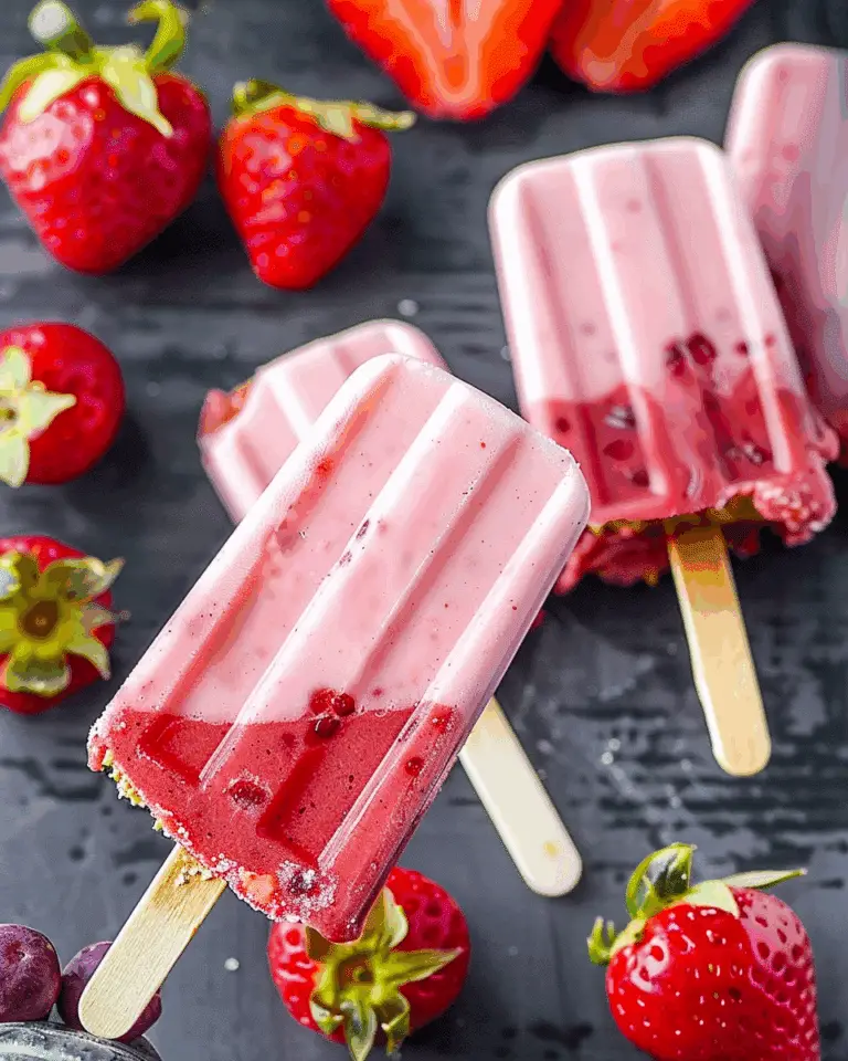 Low Carb Strawberry Creamy Popsicle Recipe
