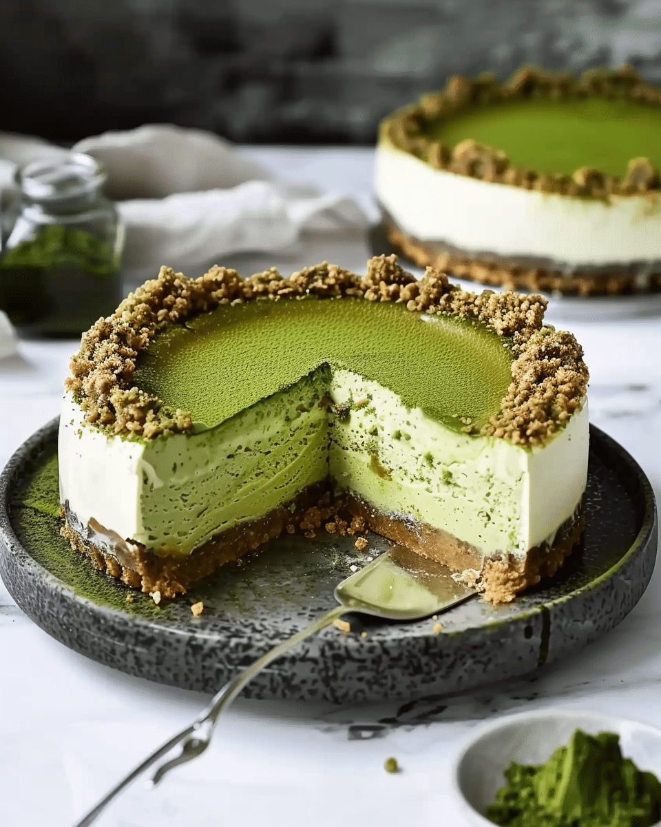 Matcha Cheesecake with Streusel Recipe