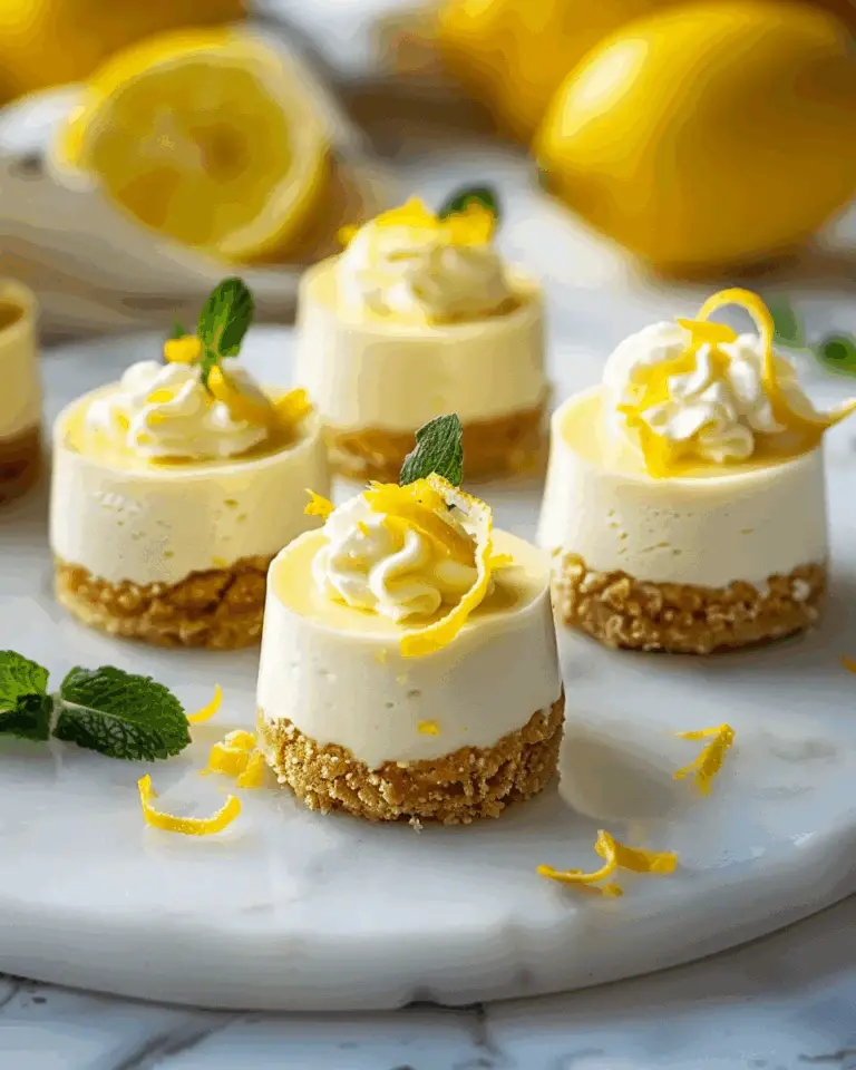 Mini Lemon Cheesecakes