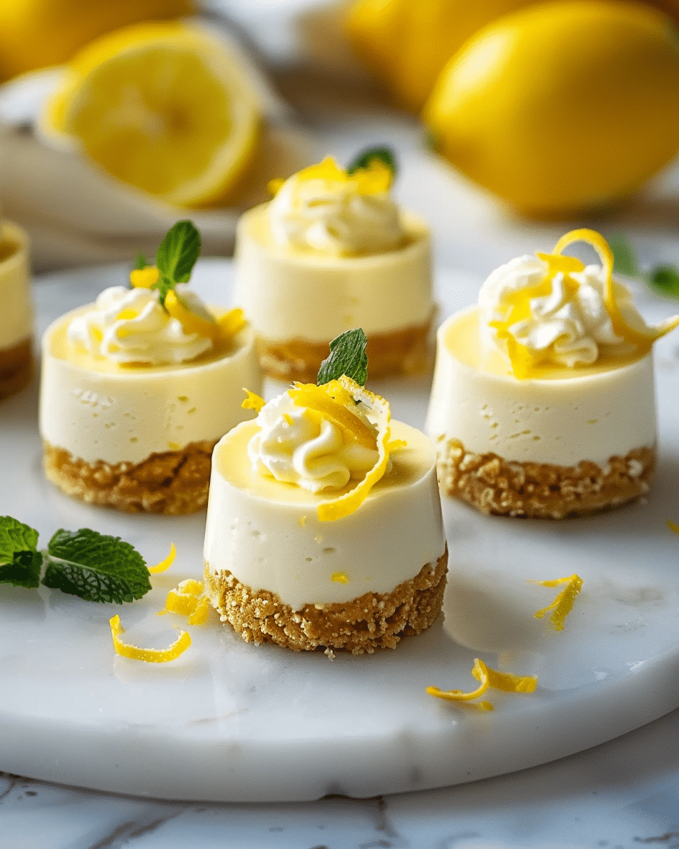 Mini Lemon Cheesecakes