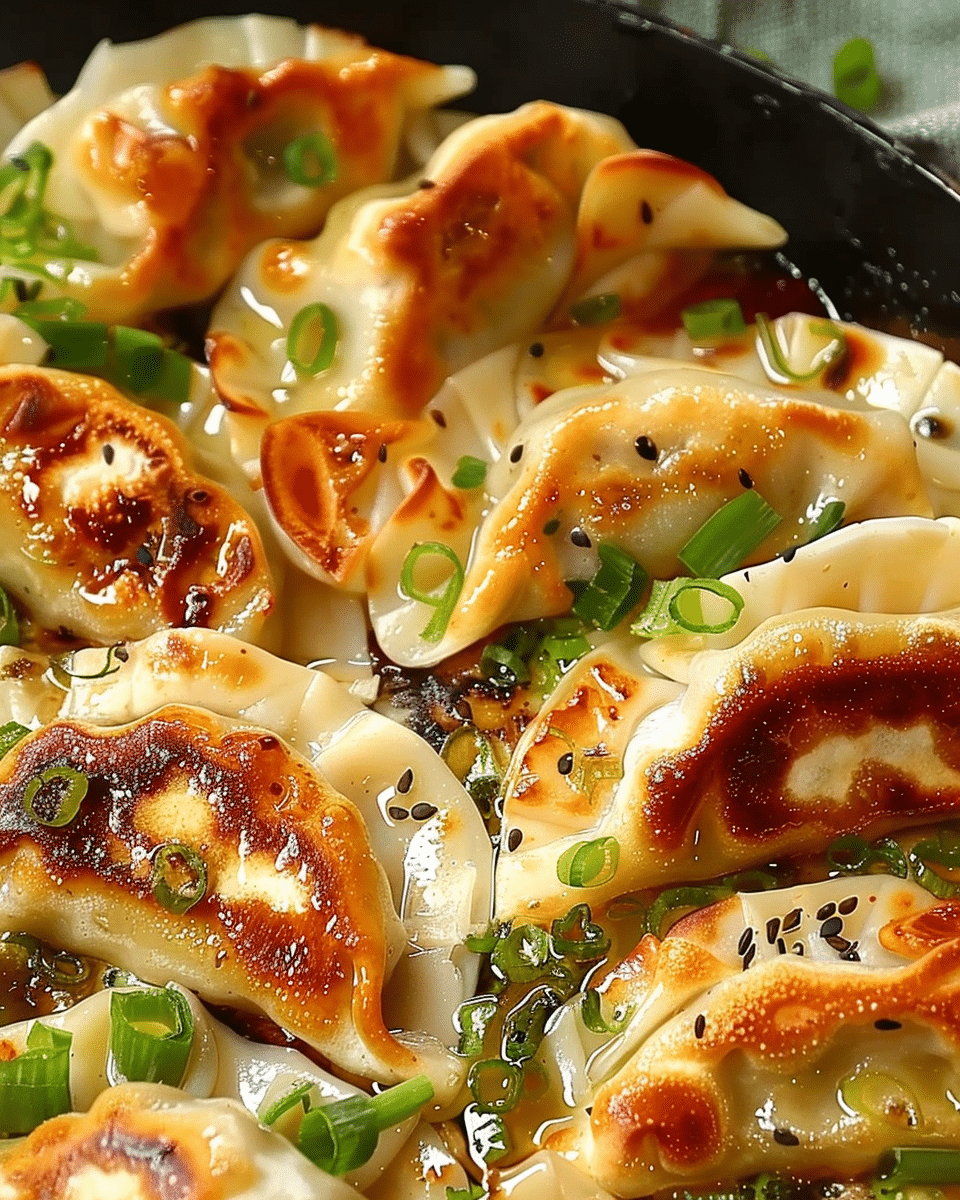 One Pan Baked Dumplings in Thai Coconut Curry Sauce