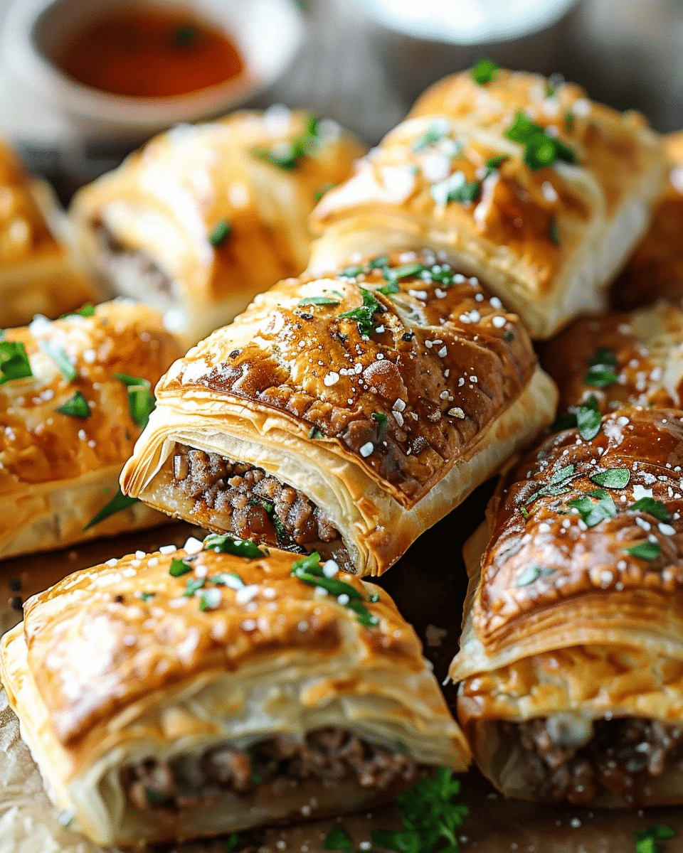 Puff Pastries with Ground Beef and Ricotta: A Flavorful, Savory Snack