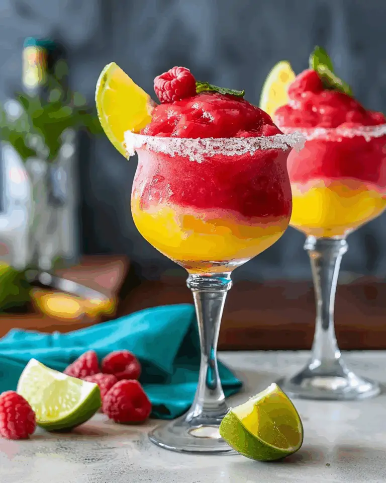 Virgin Raspberry Mango Margarita Slushies