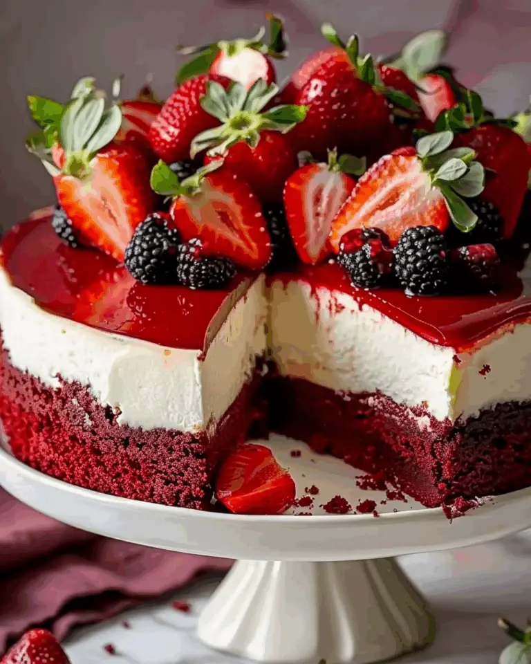 Red Velvet Strawberry Cheesecake