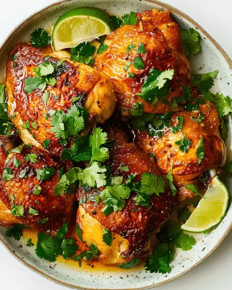 Crispy Chicken With Lime Butter
