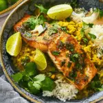 One‑Pot Miso‑Turmeric Salmon And Coconut Rice