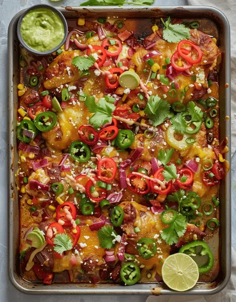 Sheet Pan Nacho Chicken