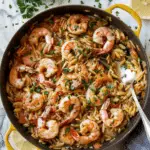 One Pot Garlic Butter Shrimp And Orzo