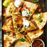 Giant Baked Chicken Quesadilla {One Pan}