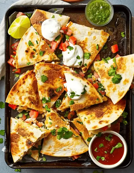 Giant Baked Chicken Quesadilla {One Pan}