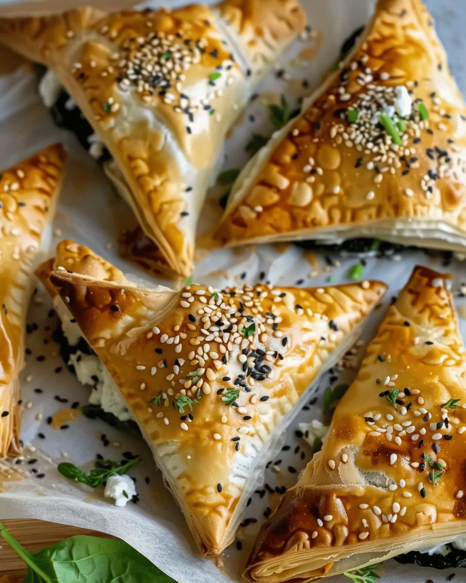 Spinach And Feta Triangles