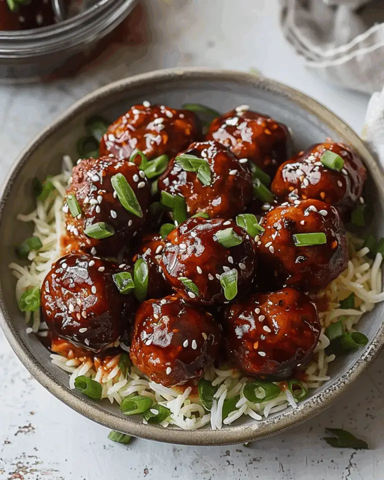 Sticky Bbq Chicken Meatballs with Broccoli Slaw