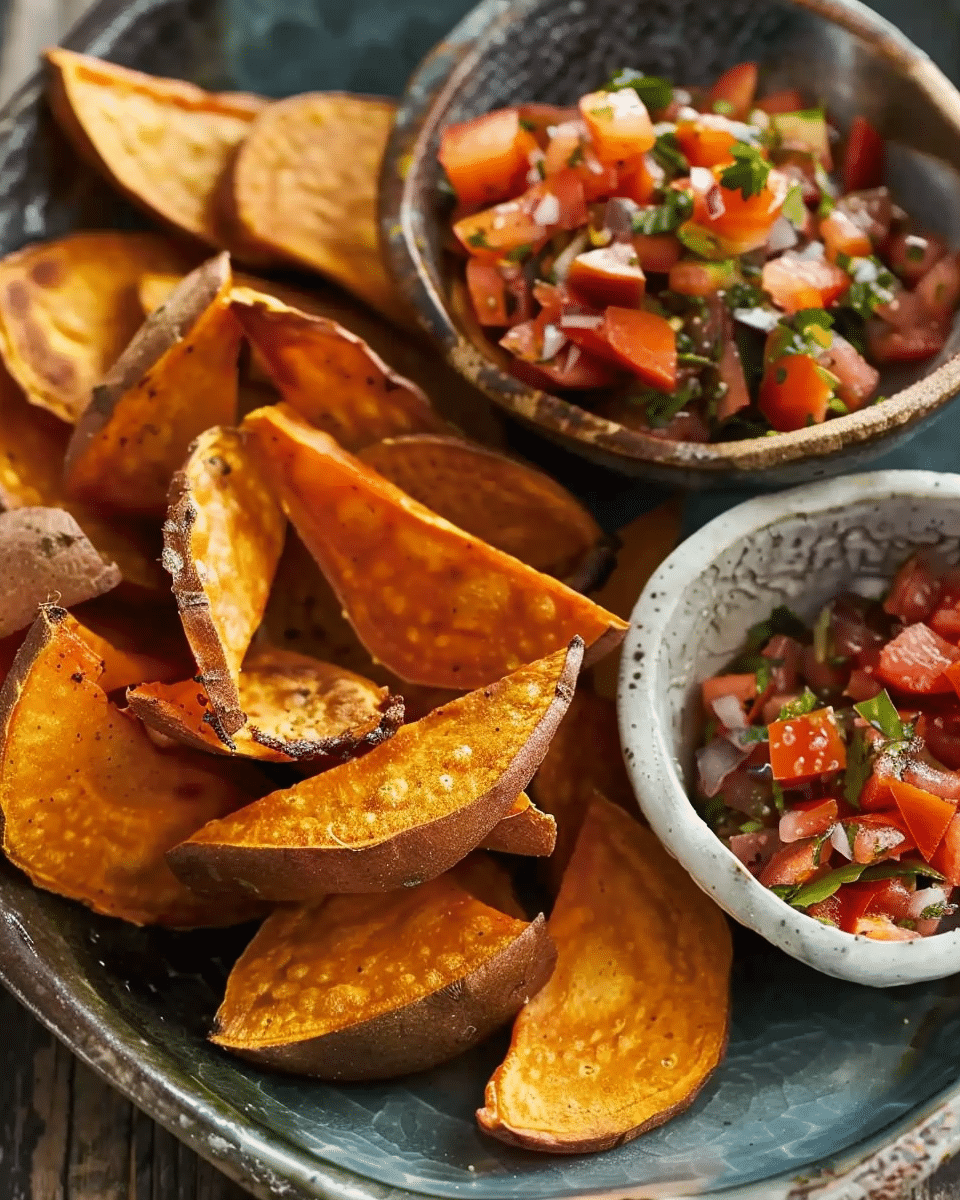 Sweet Potato Chips With Simple Salsa