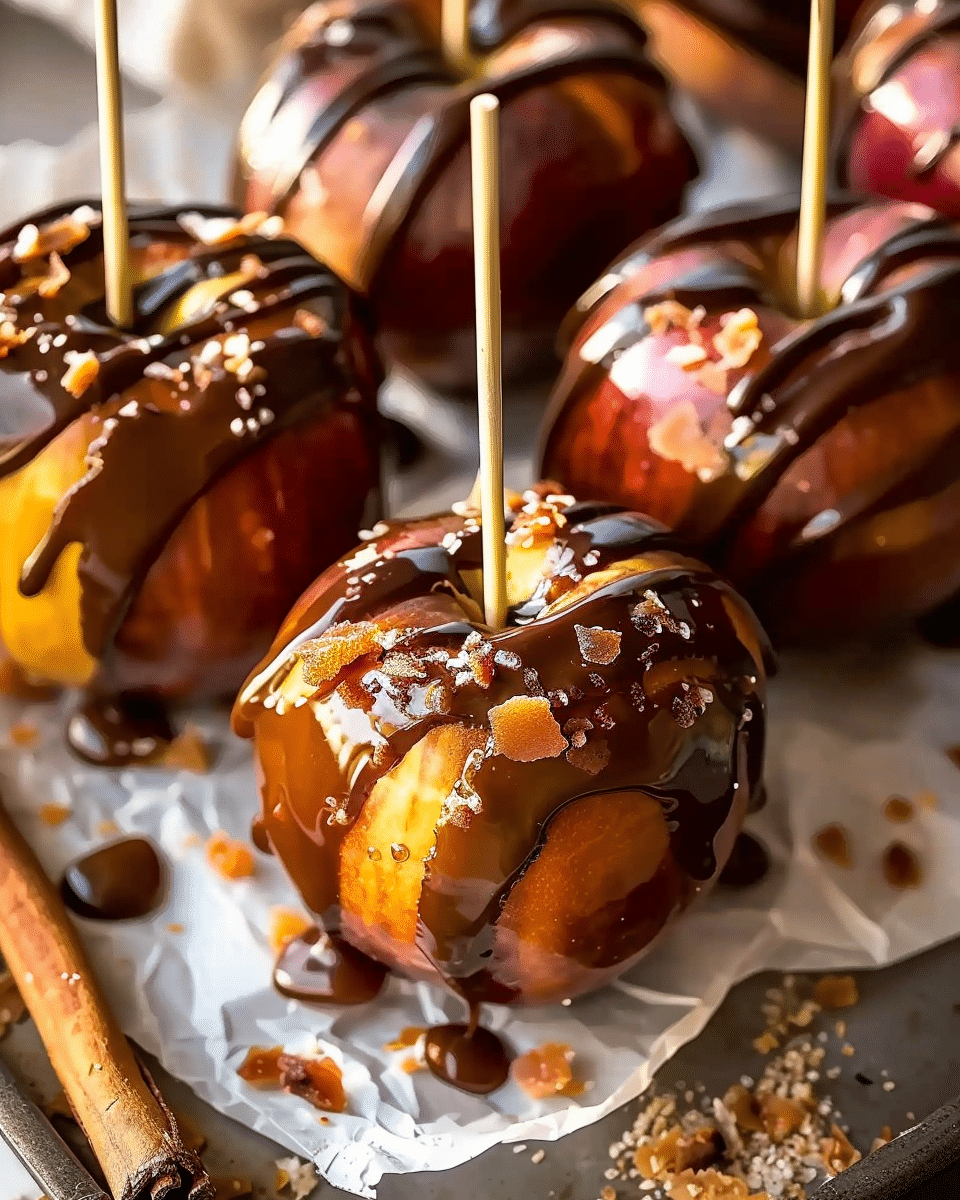 Sweet And Salty Healthier Caramel Apples