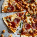 Easy Tortilla Pizzas With Pepperoni Chickpeas