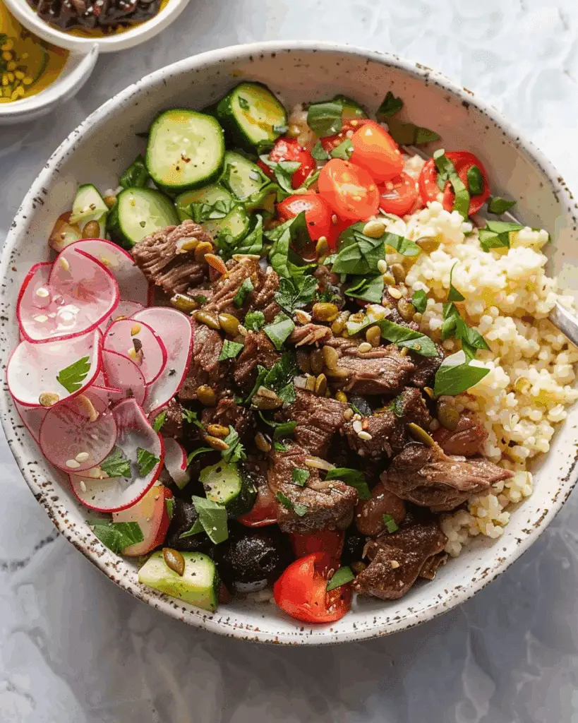 Weeknight Mediterranean Beef Bowls
