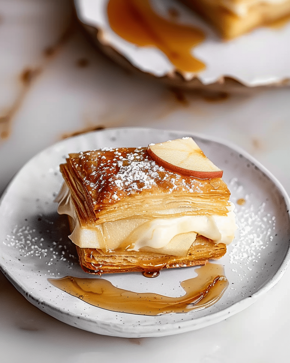 Apple Mille-Feuille With Vanilla Custard (Gluten-Free)